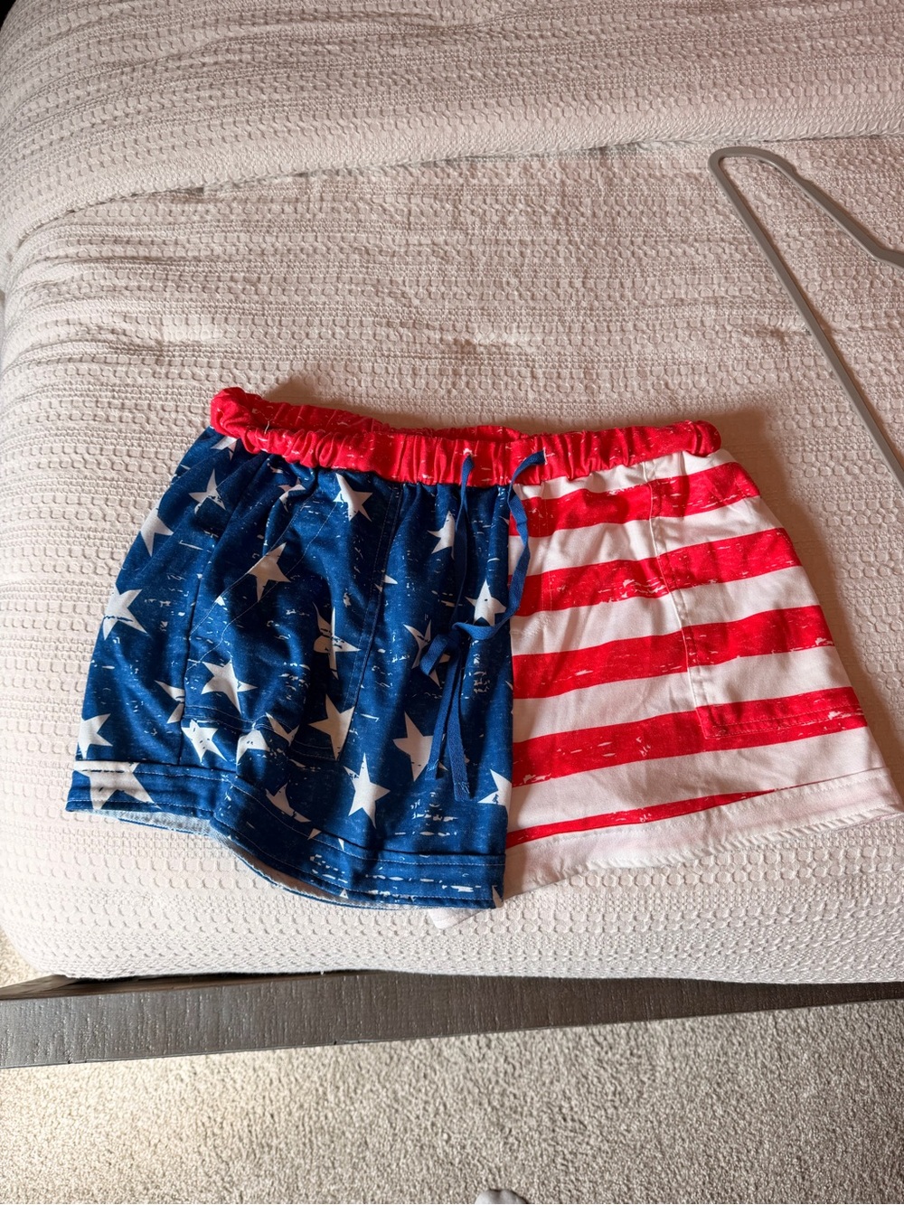 Worn once! American Flag Print Shorts - Red, White & Blue. XL